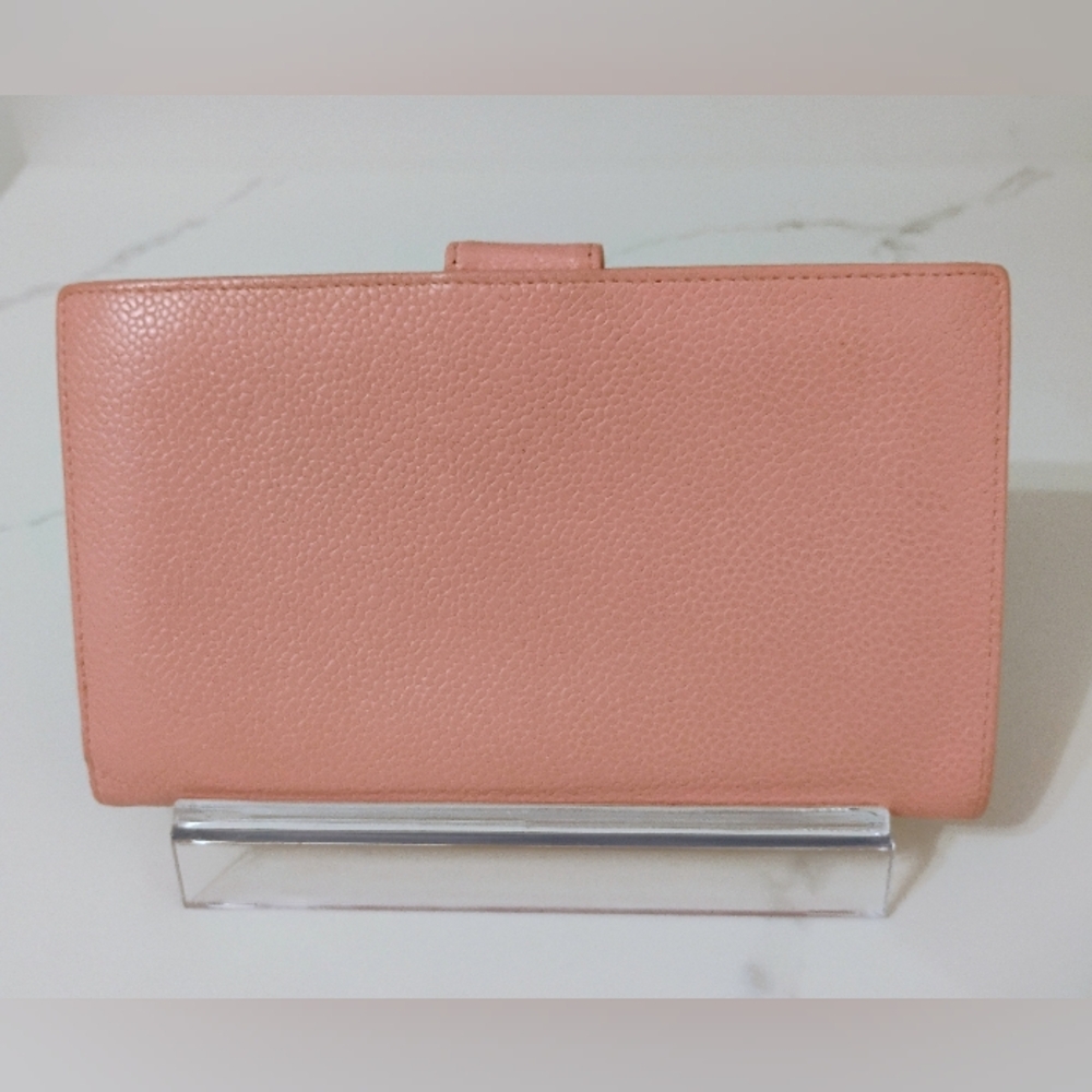 CHANEL Pink CC Caviar Leather Wallet w/ Kisslock & GHW - Picture 2 of 10